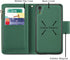 EYZUTAK Case for iPhone XR, Glossy PU Leather 9 Card Slots Magnetic Closure Detachable Wrist Strap Zipper Wallet Shockproof Removable Back Cover C...