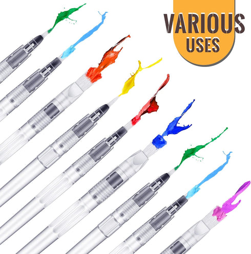 26 Pcs Touch Up Paint Pen Refillable Wall Repair Kit Fillable Paint Brush Pens for Interior Paint Touch Ups to Drywall, Cabinets Store Furniture H...