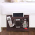 Bedside Storage Organizer, Bedside Caddy, Table Cabinet Storage Organizer, TV Remote Control, Phones, Magazines, Tablets, Accessories (Brown)...