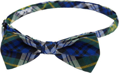 Jacob Alexander Men's Royal Tartans Plaid Adjustable Pre-Tied Banded Bow Tie...