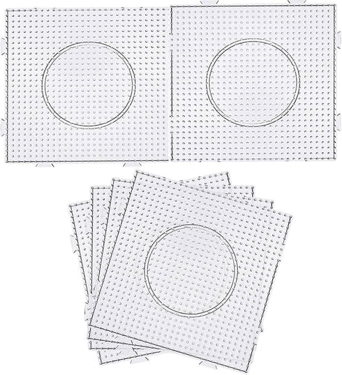 BANCHELLE Fuse Beads Boards 5mm, Plastic Boards Large Square Clear 6 PCS...