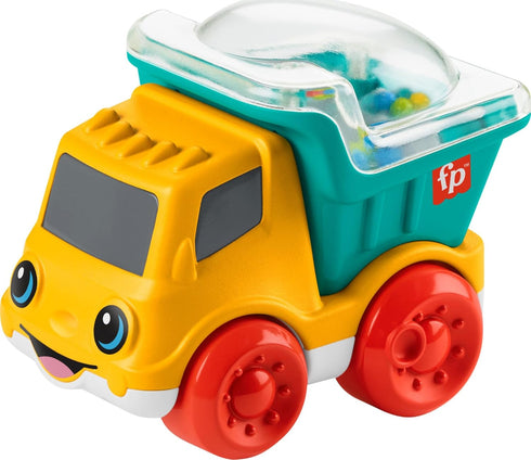 Fisher-Price Baby Toy Poppity Pop Dump Truck Push-Along Vehicle with Fine Motor Activities For Infants Ages 6+ Months...