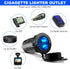3 in 1 Tent Type Panel, 2 Hole USB Socket Tent Panel, PD Charger Socket + QC3.0 Dual USB Car Charger + 12V/24V Cigarette Lighter Socket + LED Volt...