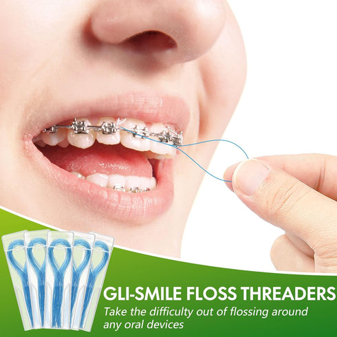 Floss Threaders, Orthodontic Threader, Ultraclean Access Tool for Maintaining Oral Health with Braces, Bridges, and Implants 250 Count...