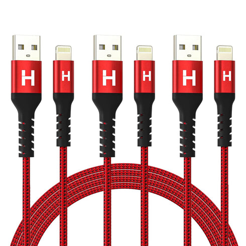 iPhone Charger?Apple MFi Certified? Lightning Cable 3Pack 3/6/10ft,Nylon Braided iPhone Charger Fast Charging Cable Compatible for iPhone 14/13 Pr...