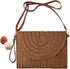 Straw Crossbody Bag Straw Brown Shoulder Bag Casual Beach Straw Handmade Bag for Women...