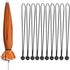 Black Reusable Outdoor Umbrella Strap, 10 Pack, 8 x 1 Inches...