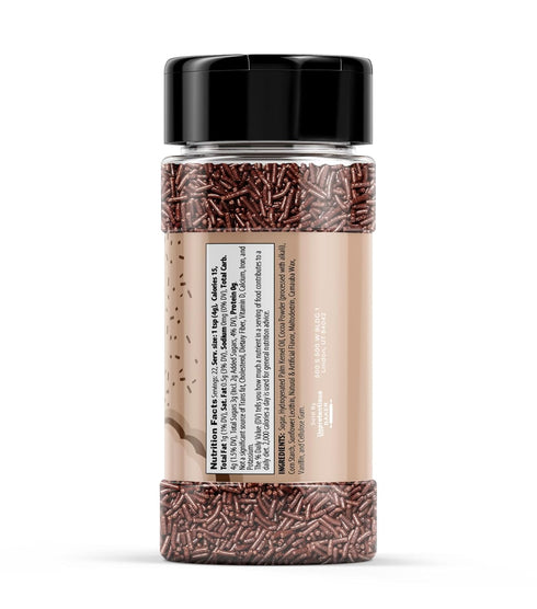 Unpretentious Chocolate Sprinkles (5 Tbsp) Rich & Real Cocoa Flavor, Decorative Dessert Topping...