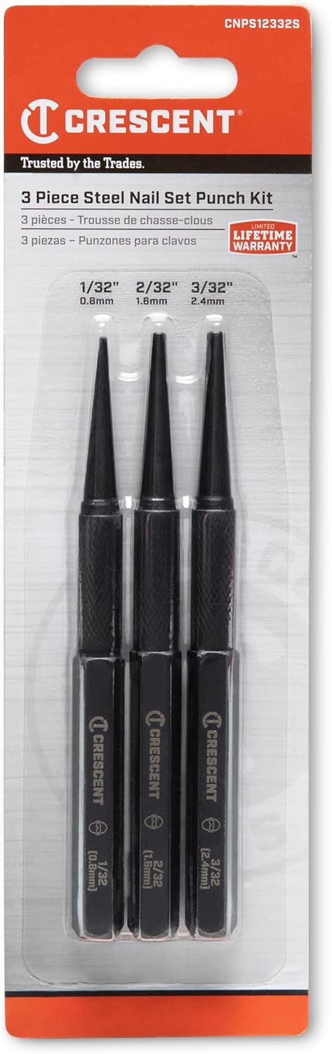 Crescent 3 Piece Set, 5" Steel Punch - CNPS12332S...