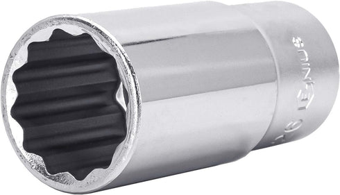 Genius Tools 1/2" Dr. 25mm Deep Hand Socket (12-Point) - 437825...