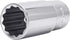 Genius Tools 1/2" Dr. 25mm Deep Hand Socket (12-Point) - 437825...