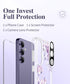 GVIEWIN for Samsung Galaxy S24 Case Floral, with Screen Protector & Camera Lens Protector, Hard PC&TPU Bumper Clear Shockproof Protective Women Ph...