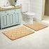 OLANLY Memory Foam Toilet Rugs U-Shaped 24x20, Ultra Soft and Absorbent Bathroom Rugs, Non-Slip Thick Toilet Bath Mat, Machine Wash Dry, Contour B...