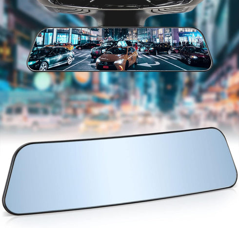 JOYTUTUS Rearview Mirror, 12 Inch Panoramic Anti-Glare Rear View Mirror, Interior Clip-on Wide Angle Convex Rear View Mirror Effectively to Reduce...