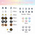 Amaney 1500 Pieces 6 Colors 4x7mm Round Acrylic Alphabet Letter Beads A-Z Mixed and Crystal Line for Jewelry Making...