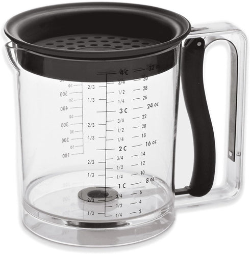 Amco 32oz Grease Separator with Bottom Release - Innovative Design for Mess-Free Pouring, Incremental Measurement Markings for Accuracy - Dishwash...