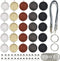 Allazone 45 PCS Wooden Pendant Trays 25 MM 5 Colors Round Pendant Cabochon Craft Bases for DIY Jewelry Gift Making...