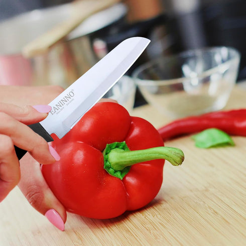 8 PCS Paring Knife Set-4 Knives 4 Cover Upgraded, Kitchen Fruit Peeling Knifes German Stainless Steel 4 inch Small Sharp Slicing Cutting Vegetable...
