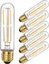 6 Pcs E26 T10 LED Tubular Light Bulbs, Daylight White Edison Bulb 4000K 6W Dimmable T10 Led Bulb for Pendant Lights, Lamps, Outdoor Long Light Bul...