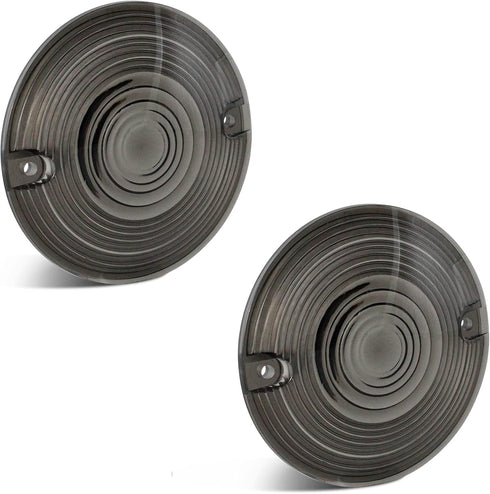 QUASCO Smoked Turn Signal Lens Cover for 3 1/4 Inch Flat Blinkers Compatible with Harley Street Glide Special Touring Softail Sportster Road King ...