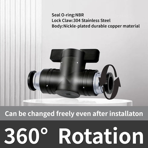 4mm Push to Connect Ball Valve Union Air Flow Control Valve Quick Connect Tube Fittings Pneumatic Valve Air Hose Fittings 5pack...
