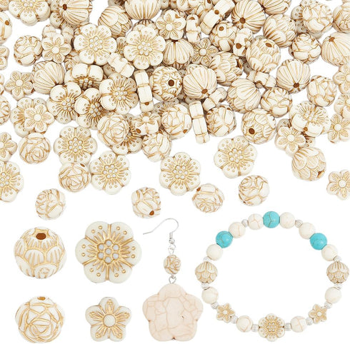 SUNNYCLUE 1 Box 200PCS Flower Spacer Beads Acrylic Gold Beads Resin Rose Floral Plating Golden Chakra Energy Lotus Flower Loose Spacer Beads Bulk ...