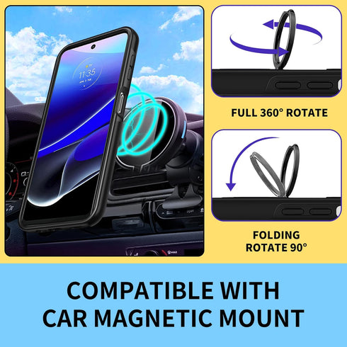 Joyleop for Moto G Stylus 5G 2022 Phone Case Cute Cartoon Anime Print Phone Cover for Girls Kids Pretty Girly with Ring Holder Stand Magnetic Mili...