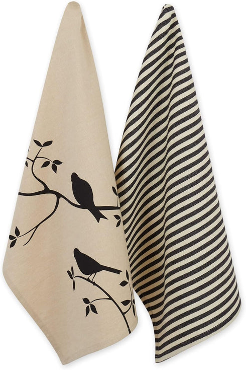 DII Decorative Oversized Festive Dishtowels, 18x28, Bushel & Peck, 2 Piece...