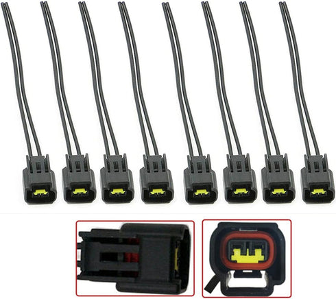 8 Pack Ford Ignition Coil Connector Plug Harness Compatible with Ford Ignition Coil Harness Ford 4.6L 5.4L 6.8L Mustang Cobra SVT F150 F250 E150 a...