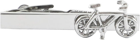 Bike Tie Clip Rhodium Plated Bicycle Tie Bar With Gift Box...