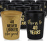 Your Dream Party Shop Cheers to 40 Years Birthday Cups- Gold 40 Never Looked So Good Cups, Set of 12, Black and Gold 40th Birthday Decorations for...