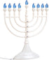 Traditional Hanukkah LED Electric Menorah Powered by Battery or USB Chanukiah - 4' Micro USB Cable Included Electronic Chanukah Candles Minorah Li...