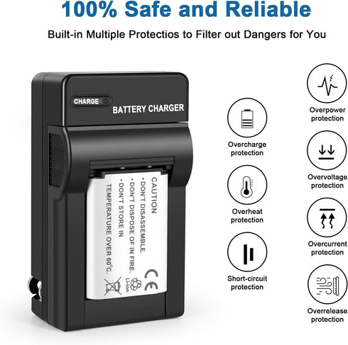 2-Pack NP-BX1 Battery and Charger Kit for Sony NP-BX1 and Sony Cyber-Shot DSC-HX99, HX95, HX350, RX1, RX1R II, RX100 (II/III/IV/V/VA/VI/VII), FDR-...