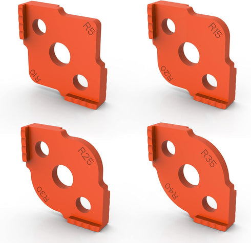 8 Radius Corners Router Jig Router Templates, High Hardness ABS+CNC Radius Routing Templates, Routing Rounded Corners Router Bit Templates for Woo...