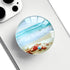 Translucent Clear Phone Grip with Expanding Kickstand,Cell Phone Collapsible Stand Beach Ocean Starfish Design for Smartphones......