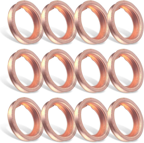 Pack of 12 Oil Drain Plug Washers, M12 Car Sealing Kits, Durable Automobile Accessories, Compatible with Qashqai X-Trail, New Teana, New Sunshine,...