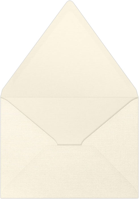 LUXPaper A6 Contour Flap Invitation Envelopes | 4 3/4" x 6 1/2" | Natural Linen | 70lb. Text | 50 Qty...
