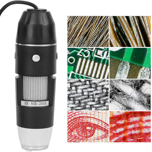 Marhynchus USB Microscope Camera 0X-500X, Environmental Protection Matte Pattern Induction Dimming Digital Microscope, Microscope for Windows XP/V...