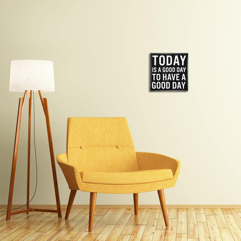 Positive Wood Sign Office Desk Decor 5x5 Inch Today Is a Good Day to Have a Good Day Wood Sign Motivational Desk Decor Cheerful Support Inspiratio...