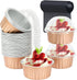 Jumbo 5oz Aluminum Foil Cupcake Liners with Lids 50 Pack,Free-Air Disposable Ramekins Muffin Tin,Mini Cake Baking Pans Muffin Cups,Mini Cupcake Pa...