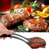 2-in-1 clip flipping spatula pliers egg flipping pliers double-sided pancake fish flipper Chicken rolls making household kitchen cooking tools (bl...