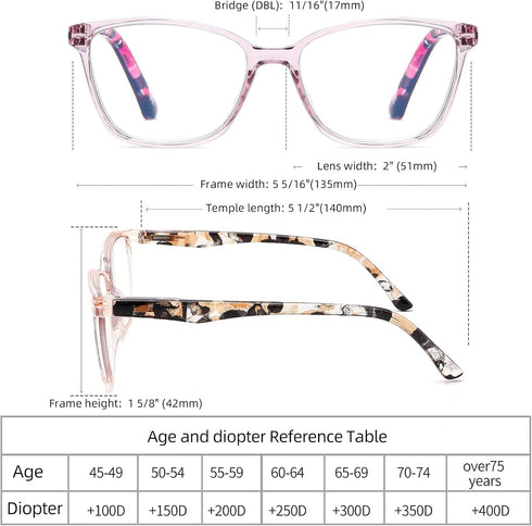 4 Pack Reading Glasses Blue Light Blocking for Women Men,Fashion Square Computer Readers with Spring Hinge,Anti Eyestrain Eyeglasses(3.0x)...