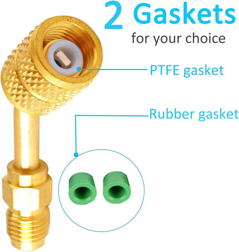R410a Adapter for Mini Split, 5/16" SAE Female Quick Couplers to 1/4" SAE Male Flare for Mini Split System Air Conditioners, HVAC and Refrigeratio...