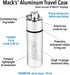 Mack's Keychain Carrying Case, Aluminum, Waterproof Ear Plugs Holder – 2 Pack (Silver)......