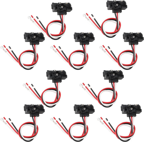 Oyviny 10PCS 3 Prong Pigtail Harness Connector, Right Angle 3 Wire Plug 20AWG for Truck Stop Turn Tail Brake Backup Trailer Light, Fit for Sealed ...