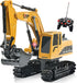 Remote Control Excavator Toy, RC Construction - Metal Shovel Digger Vehicles with Lights Sounds and 360° Rotation Digging Sand, Christmas Birthday...