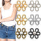 6 Sets Flower Jeans Button Pant Waist Tightener, Adjustable Jean Button Pin, Detachable Jean Button, No Sewing Buttons for Jeans Pant Clips for Lo...