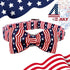 Lionheart glory American Flag Dog Collar, 4 of July Dog Bow Collar Heavy Duty Adjustable Patriotic Dog Collar with Bowtie for Small Dogs Pet Gift...