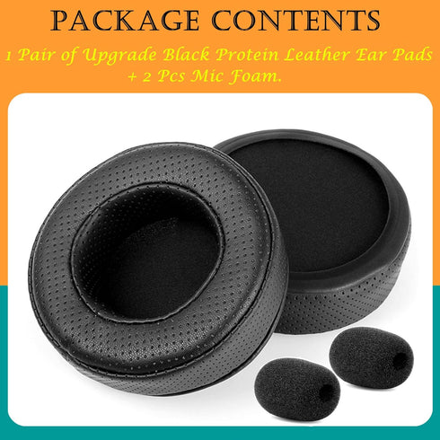 TaiZiChangQin Thicker Upgrade Ear Pads Ear Cushions Mic Foam Replacement Compatible with Mpow 071 USB Headphone (Protein Leather Earpads Black)...