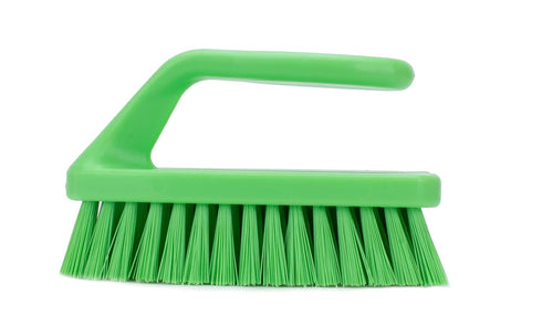 SPARTA Scrub Brush with Iron Shaped Handle and Stiff Bristles, Heavy Duty Scrubber Brush for Kitchen, Bathroom, Shower, Tile, Sink, Carpet and Bak...